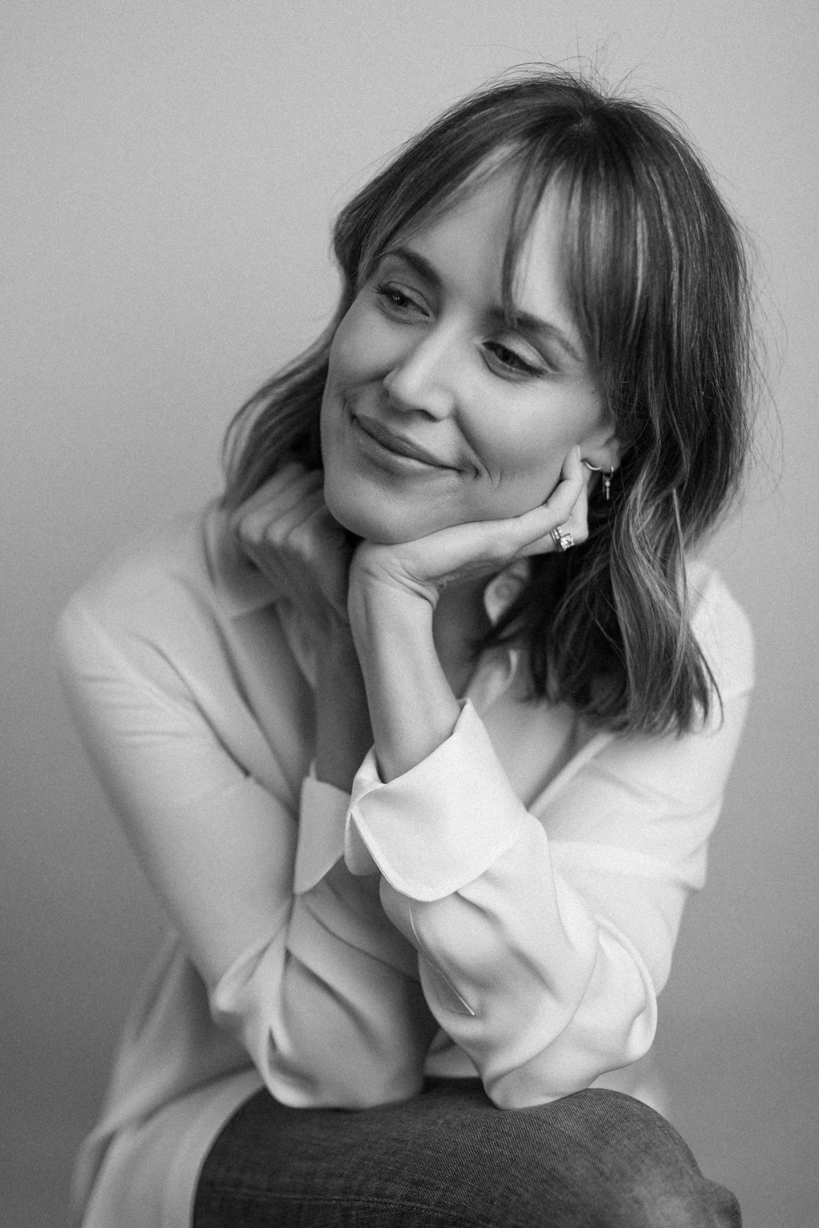 Mackenzie Marceau, photographed in black and white